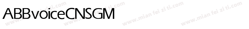 ABBvoice CNSG Medium字体转换